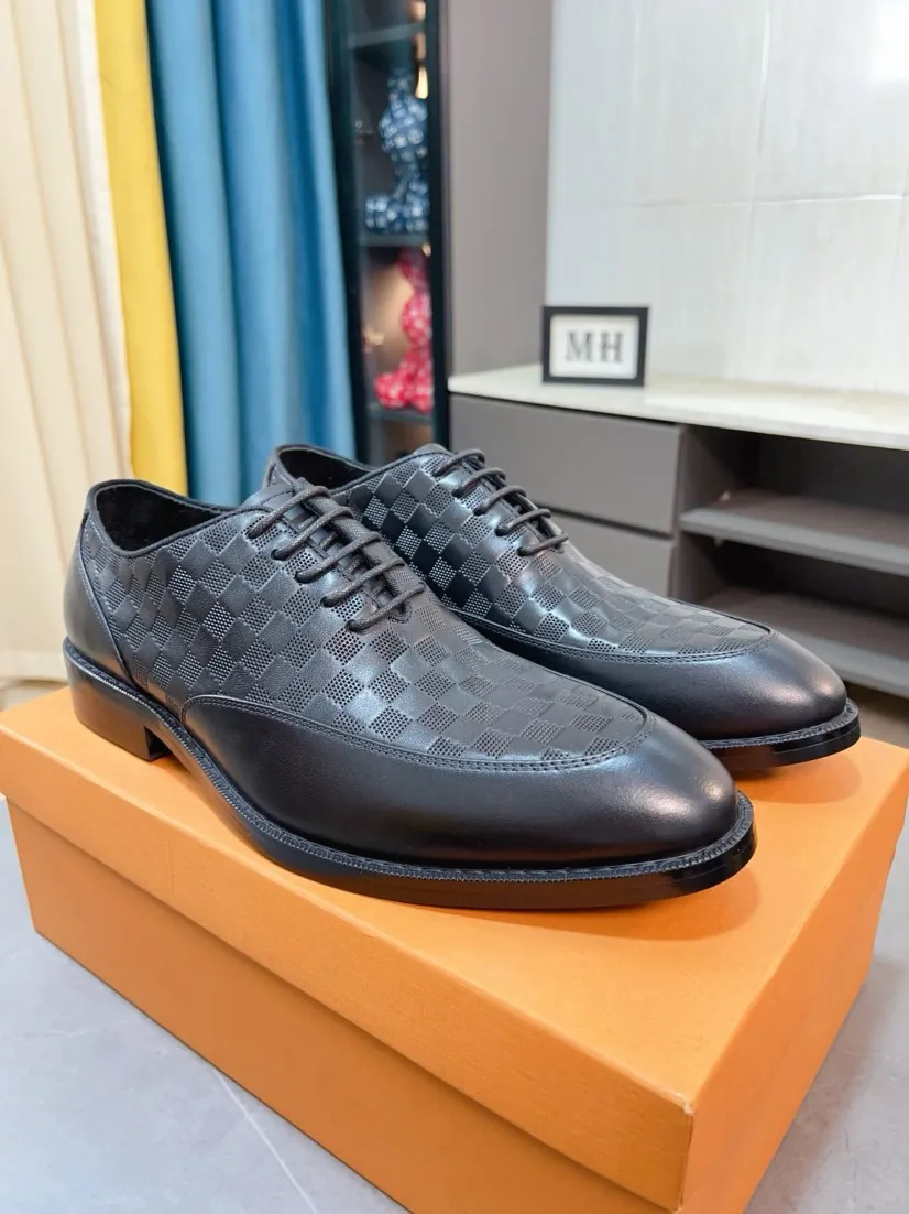Men's shoes 💰540🌹🌹 [LV] Louis Vuitton's popular casual leather shoes 🎖Fashionable and elegant 🎖🎖Material: Original imported cowhide open edge beads, washed cowhide leather lining, original molded rubber outsole, high-end and classy, ​​elegant quality, instantly transforming into a handsome man ❤❤Standard\nNumber of sizes: 39-44, 38 45 46 customized